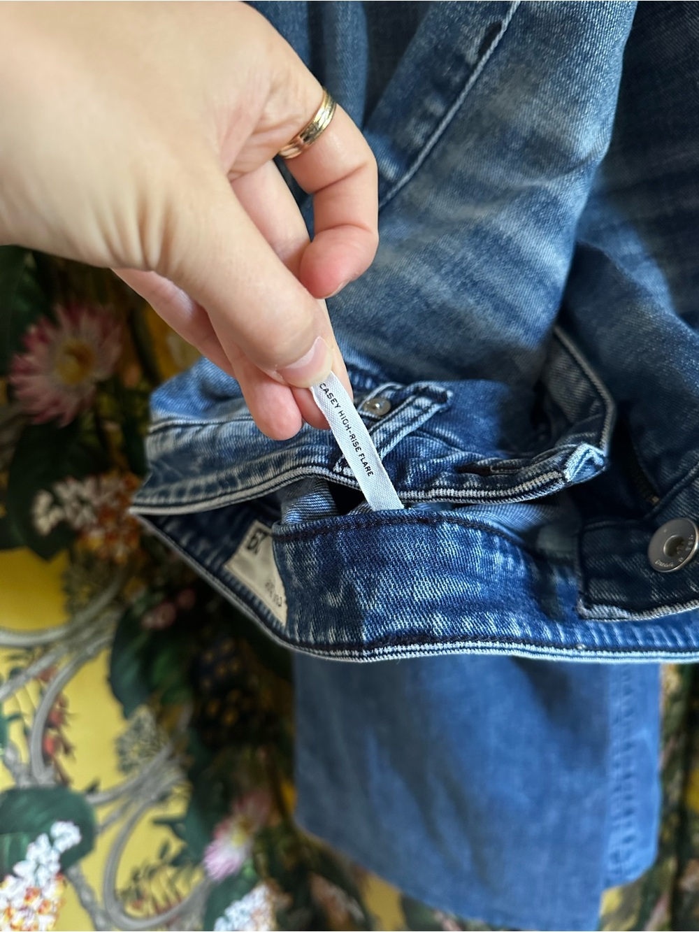Rag & Bone | Casey High Rise Flare Jeans Norwalk Blue Boho Retro 70s 29 - Picture 5 of 6